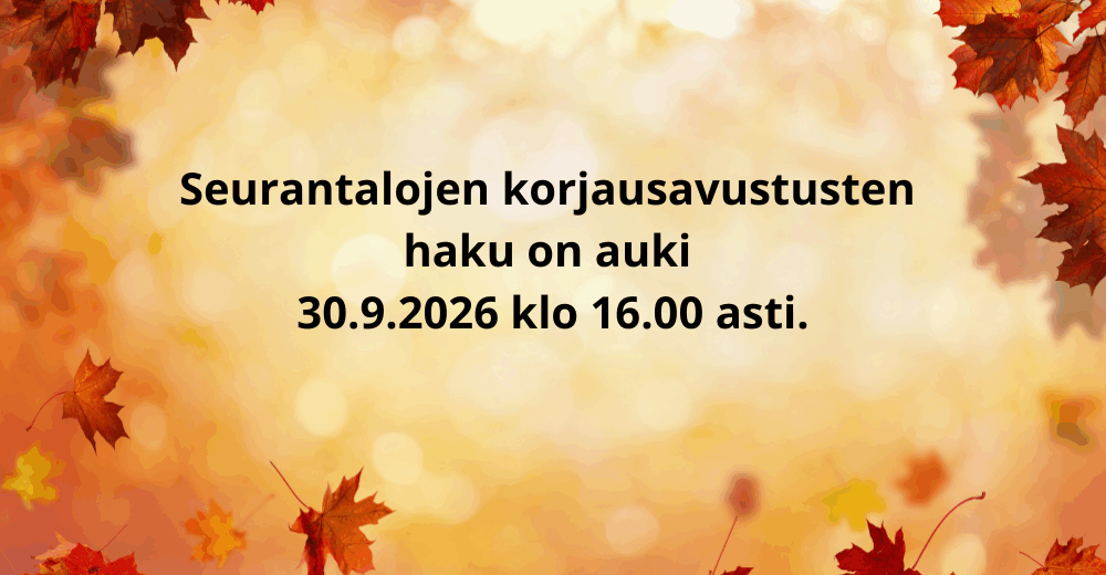 Seurantaloavustushaku